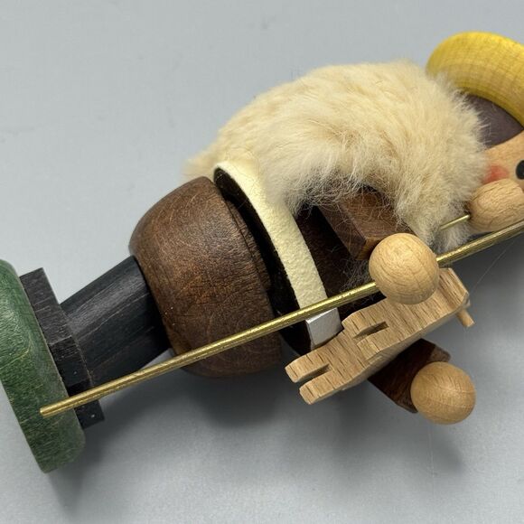 Straco Germany Shepherd with Lamb Wood Figurine Travel Souvenir Folk Art 5.5" T - Picture 10 of 10